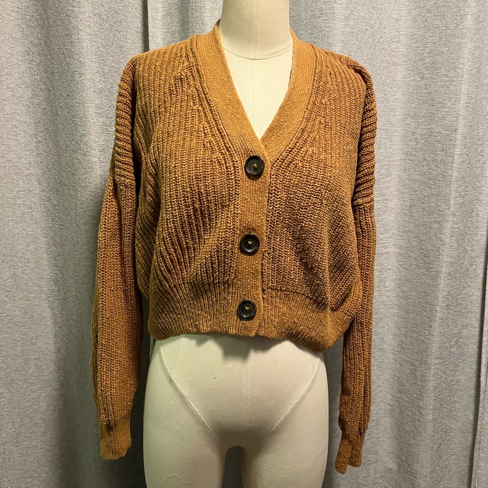 Madewell Women's Button-Up Cardigan Sweater - Brown